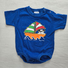 Load image into Gallery viewer, Vintage Sailboat Dog Romper 3-6 months
