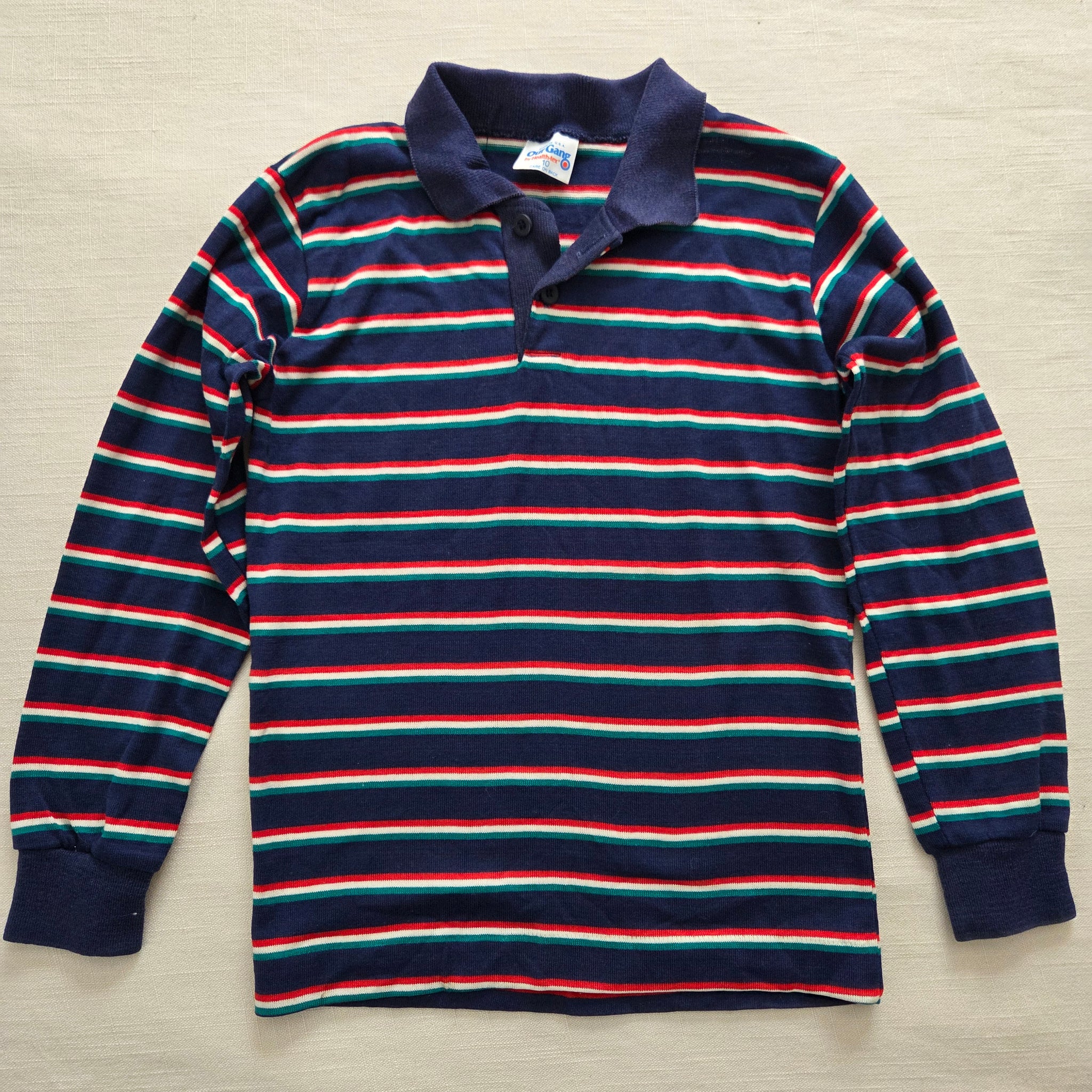 Vintage Multicolored Striped Long Sleeve kids 7/8 – Nostalgic Baby