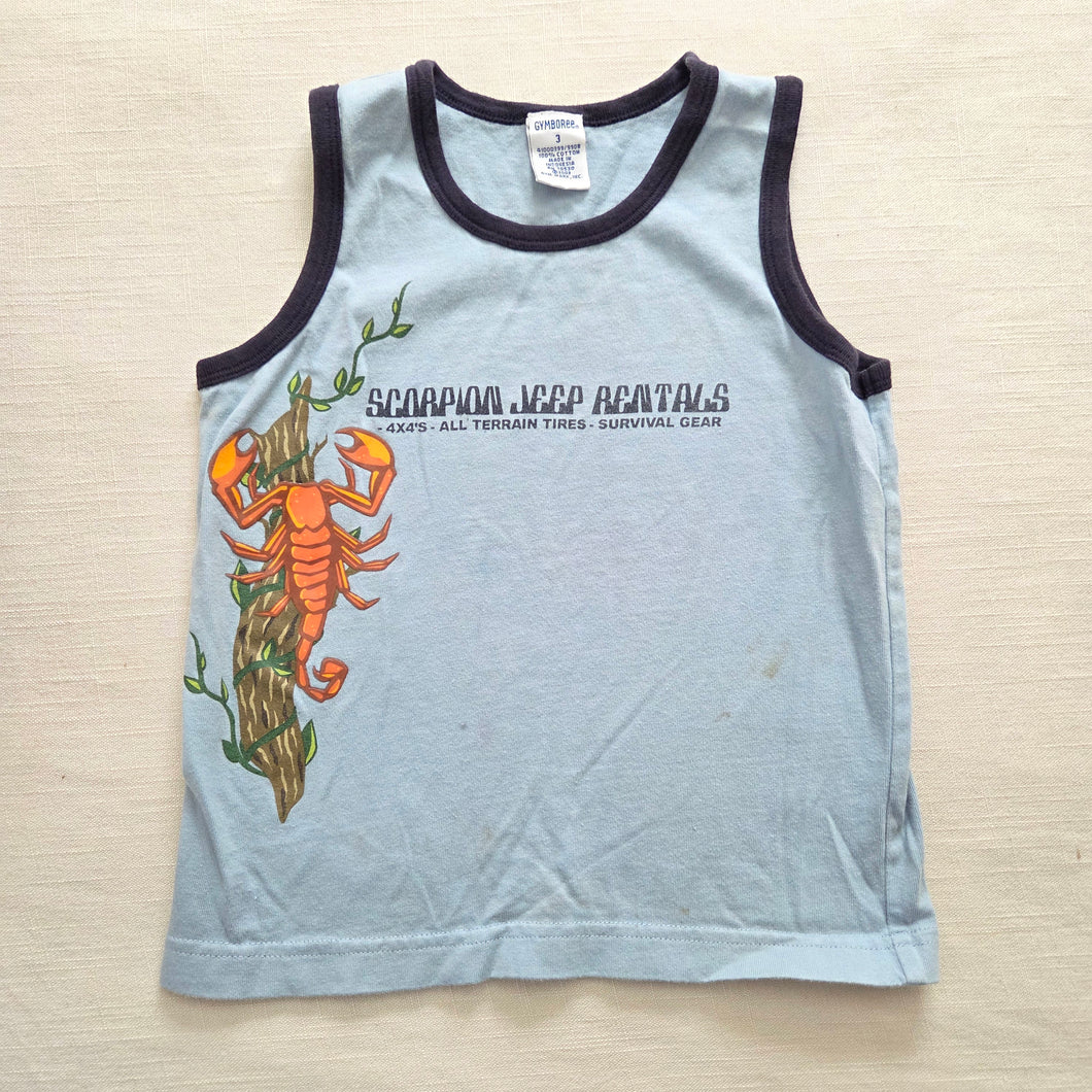 Vintage Gymboree Scorpion Jeep Tank Top 3t