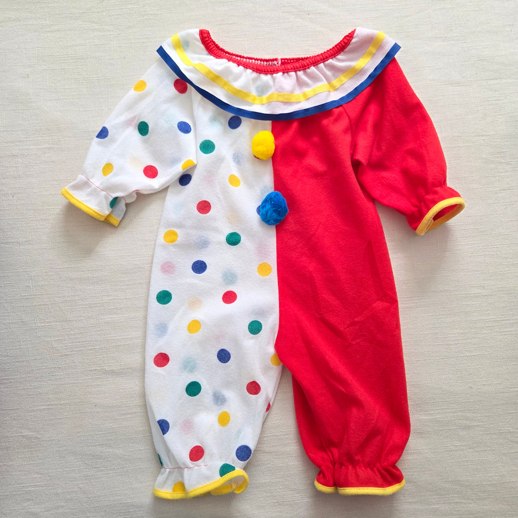 Vintage Clown Polka Dot Bodysuit 9-12 months