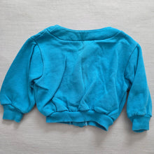 Load image into Gallery viewer, Vintage &quot;Athletic Team&quot; Blue Cardigan 6-9 months
