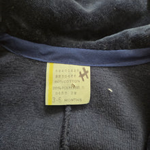 Load image into Gallery viewer, Vintage Sailor Velour Footed Outfit 3-6 months
