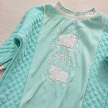 Load image into Gallery viewer, Vintage &quot;Polar Fun&quot; Quilted Mint Bodysuit 6 months
