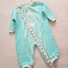 Load image into Gallery viewer, Vintage &quot;Polar Fun&quot; Quilted Mint Bodysuit 6 months
