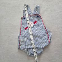 Load image into Gallery viewer, Vintage Baseball Striped Sunsuit 3-6 months

