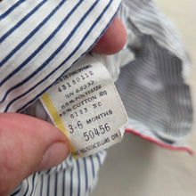 Load image into Gallery viewer, Vintage Baseball Striped Sunsuit 3-6 months
