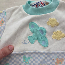 Load image into Gallery viewer, Vintage Pastel Airplanes Romper 6-9 months
