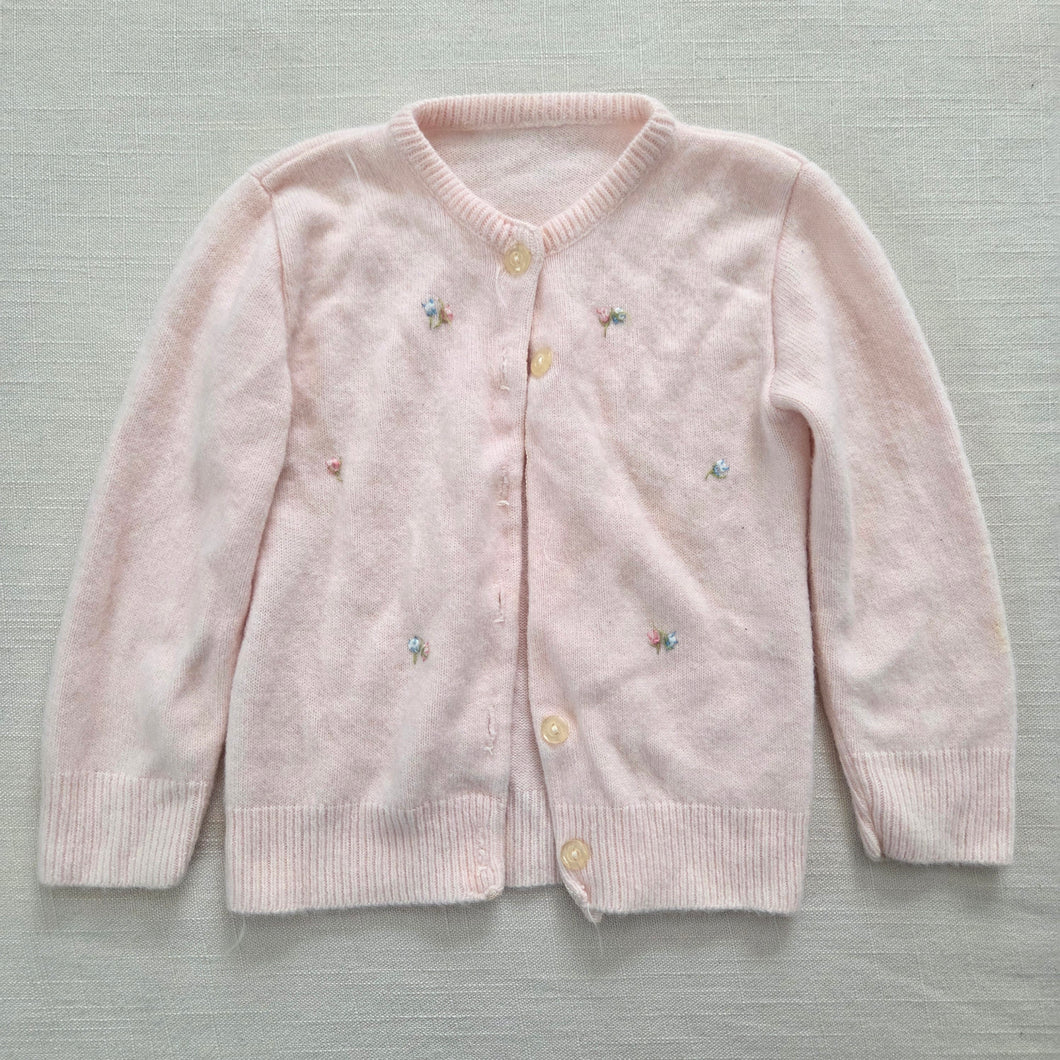 Vintage Pink Soft Knit Cardigan 18-24 months *missing buttons