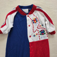 Load image into Gallery viewer, Vintage Racecar Color Block PJs 3-6 months
