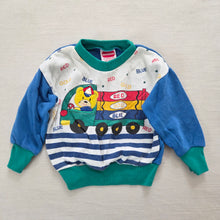 Load image into Gallery viewer, Vintage Bear Crayons Truck Sweater 6-9 months
