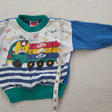 Load image into Gallery viewer, Vintage Bear Crayons Truck Sweater 6-9 months
