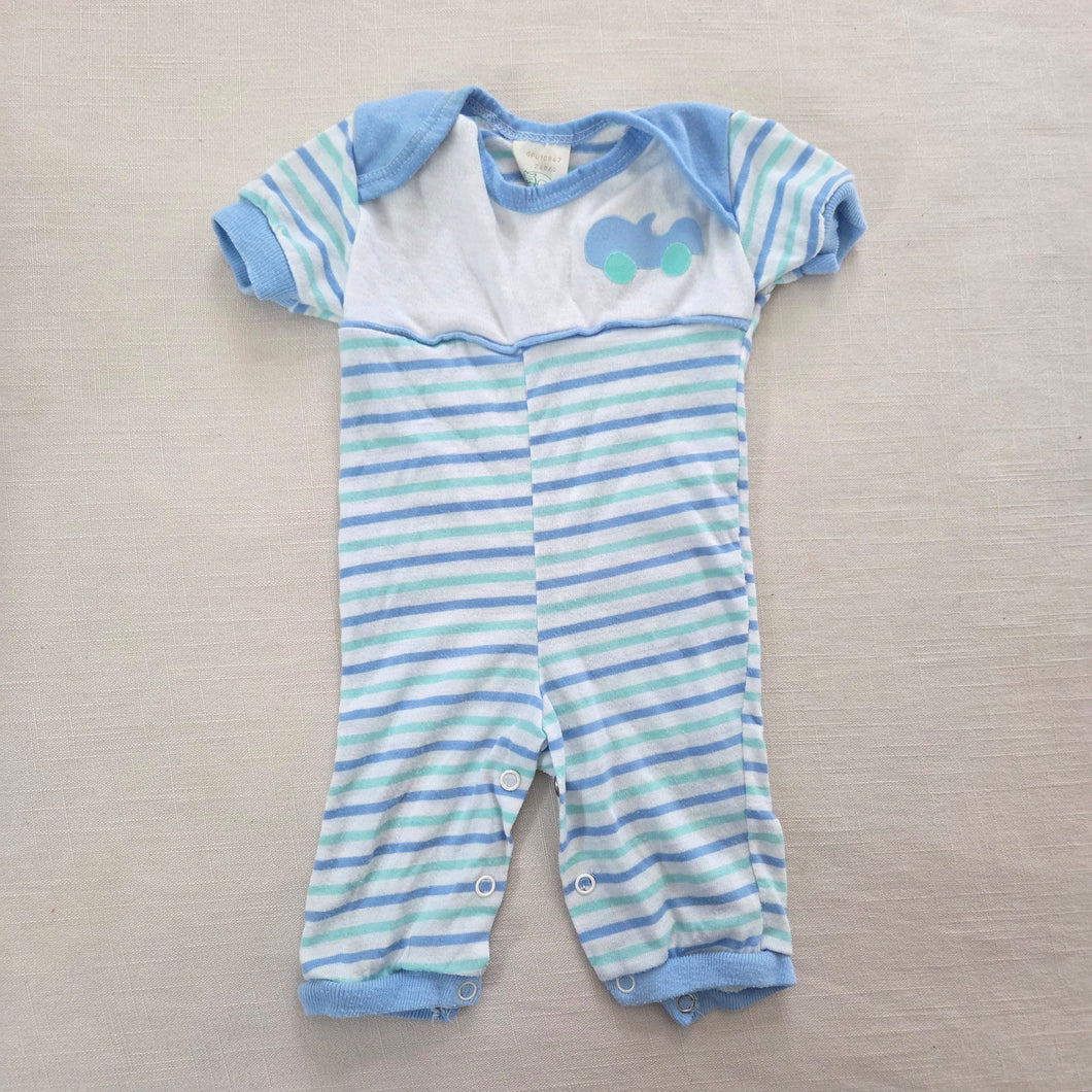Vintage Car Striped Pantsuit 3 months