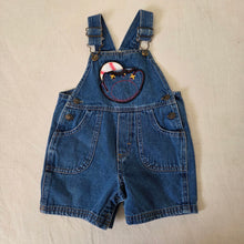 Load image into Gallery viewer, Vintage Baseball Denim Shortalls 12 months
