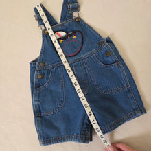 Load image into Gallery viewer, Vintage Baseball Denim Shortalls 12 months
