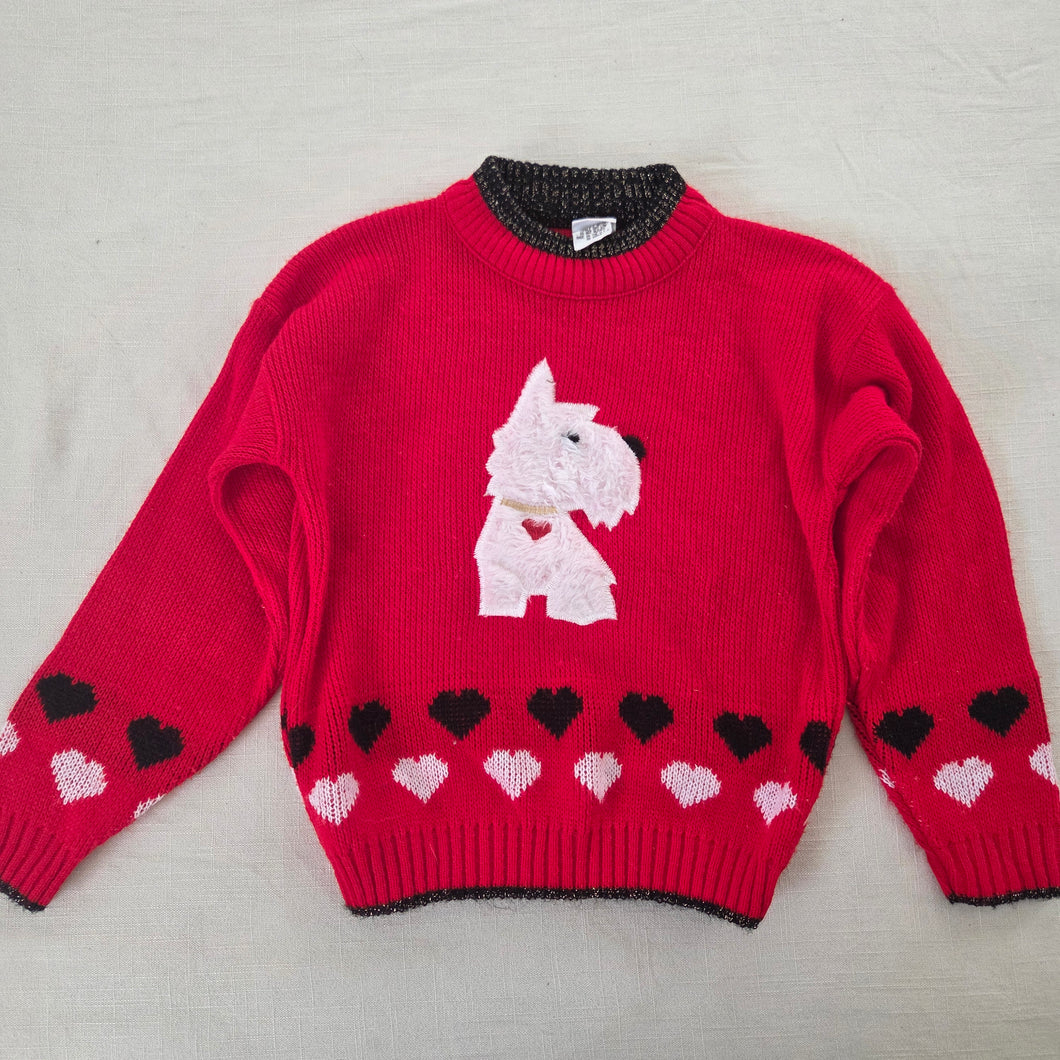 Vintage Scotty + Heart Knit Sweater kids 6