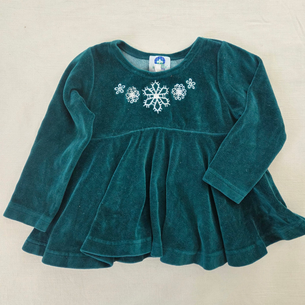 Vintage Winter Flower Velvet Tunic 3t/4t
