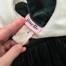 Load image into Gallery viewer, Vintage Green Velvet Lacy Dress 2t
