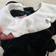 Load image into Gallery viewer, Vintage Green Velvet Lacy Dress 2t
