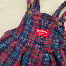 Load image into Gallery viewer, Vintage Oshkosh Plaid Bubble Shortalls 12 months
