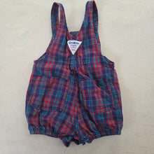 Load image into Gallery viewer, Vintage Oshkosh Plaid Bubble Shortalls 12 months
