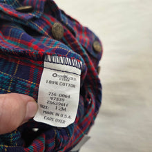 Load image into Gallery viewer, Vintage Oshkosh Plaid Bubble Shortalls 12 months
