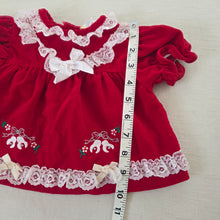 Load image into Gallery viewer, Vintage Silver Bells Frilly Top 6-9 months
