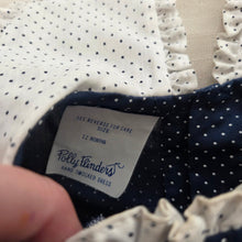 Load image into Gallery viewer, Vintage Polly Flinders Dotted Navy Dress 6-12 months
