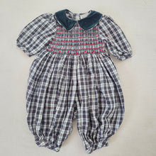 Load image into Gallery viewer, Vintage Christmas Smocked Bodysuit 3 months
