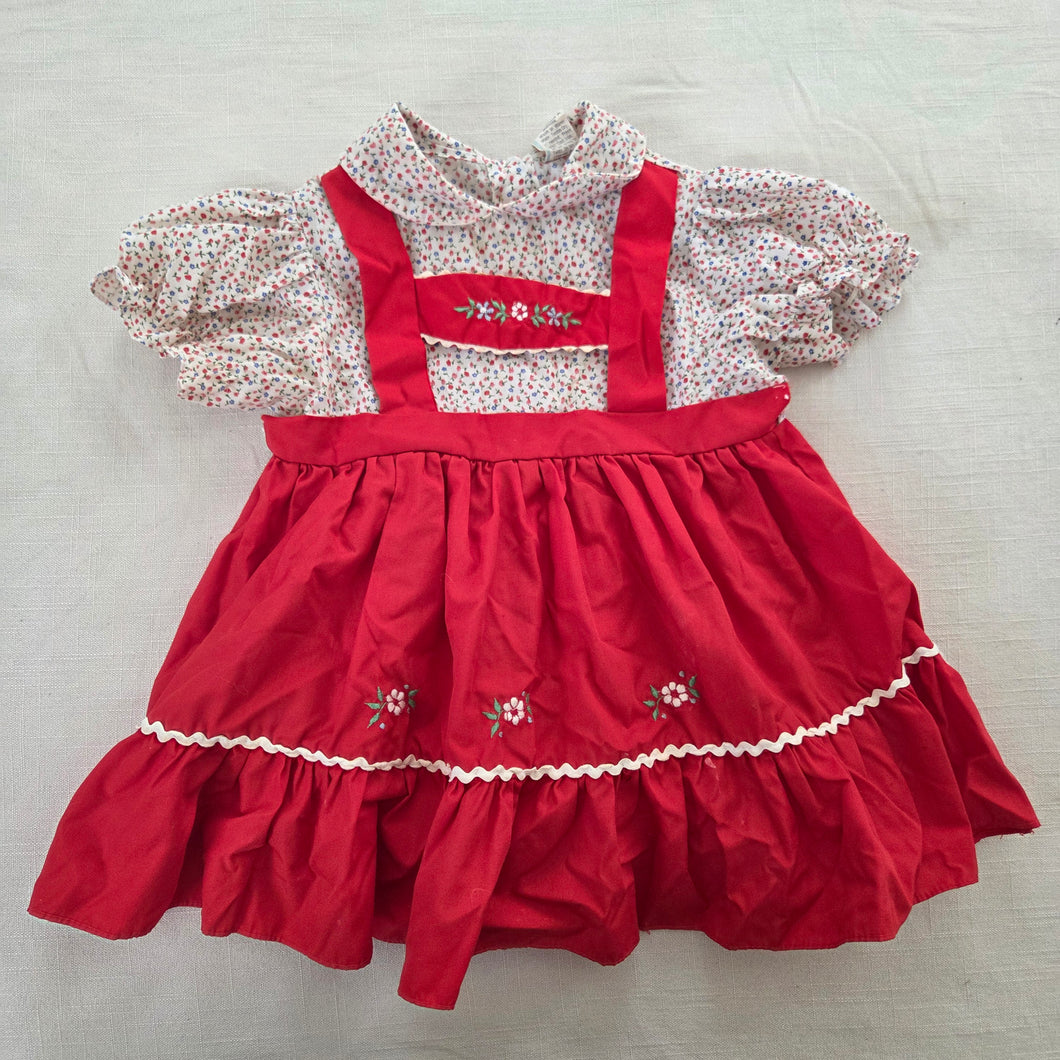 Vintage 70s Floral Dress 2t *flaws