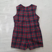 Load image into Gallery viewer, Vintage Imp Originals Christmas Plaid Jon Jon 3t
