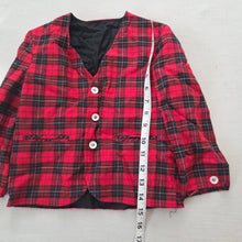 Load image into Gallery viewer, Vintage Tartan Blazer Jacket 3t
