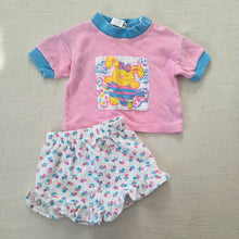 Load image into Gallery viewer, Vintage Bundle Bunny Tee + Floral Shorts 6-9 months
