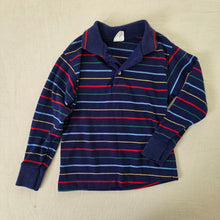 Load image into Gallery viewer, Vintage Multicolored Navy Striped Long Sleeve 3t
