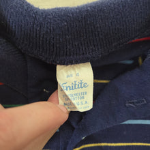 Load image into Gallery viewer, Vintage Multicolored Navy Striped Long Sleeve 3t
