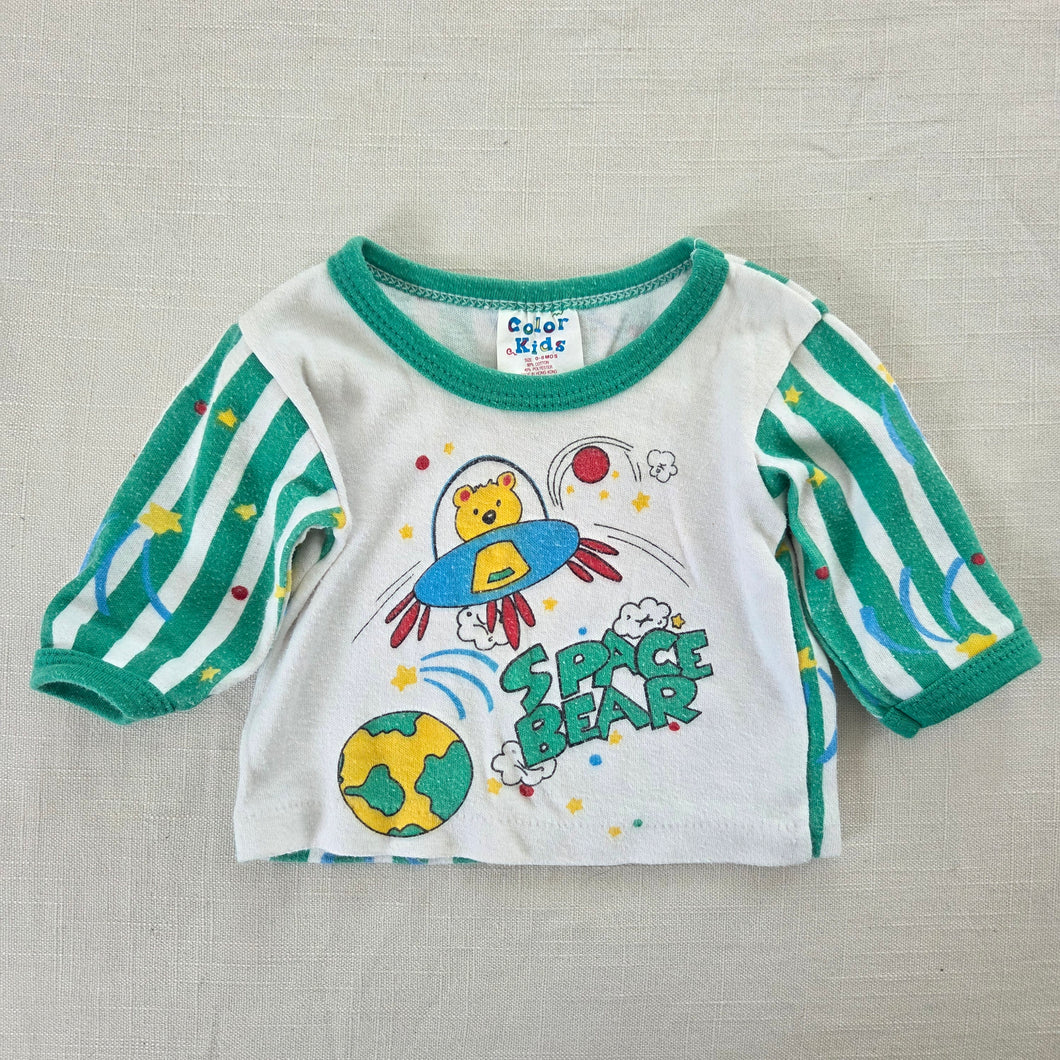 Vintage 90s Color Kids Space Bear Graphic Tee 0-3 months