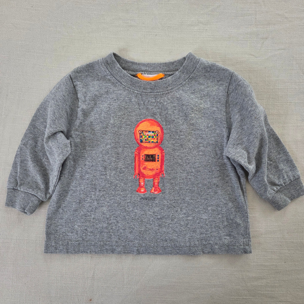 Vintage Baby Gap Gray Robot Tee 3-6 months