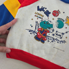 Load image into Gallery viewer, Vintage 80s Astronaut Alligator Color Block Sweatshirt 2t/3t
