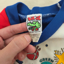 Load image into Gallery viewer, Vintage 80s Astronaut Alligator Color Block Sweatshirt 2t/3t
