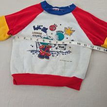 Load image into Gallery viewer, Vintage 80s Astronaut Alligator Color Block Sweatshirt 2t/3t
