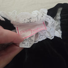 Load image into Gallery viewer, Vintage Black Velvet Lace Dress 3t
