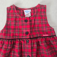 Load image into Gallery viewer, Vintage Oshkosh Red Plaid Pantsuit 18 months
