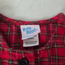 Load image into Gallery viewer, Vintage Oshkosh Red Plaid Pantsuit 18 months
