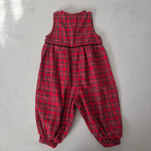 Load image into Gallery viewer, Vintage Oshkosh Red Plaid Pantsuit 18 months
