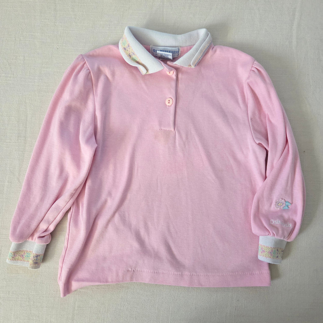 Vintage Oshkosh Pink Long Sleeve 4t *flaw