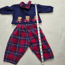 Load image into Gallery viewer, Vintage Bears Plaid Matching Set 3 months
