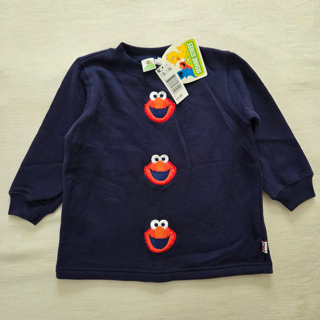 Vintage Deadstock Elmo Navy Sweater 3t