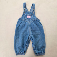 Load image into Gallery viewer, Vintage Oshkosh Girly Denim Overalls 12 months
