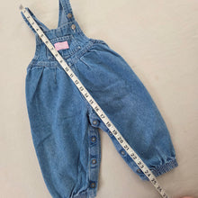 Load image into Gallery viewer, Vintage Oshkosh Girly Denim Overalls 12 months
