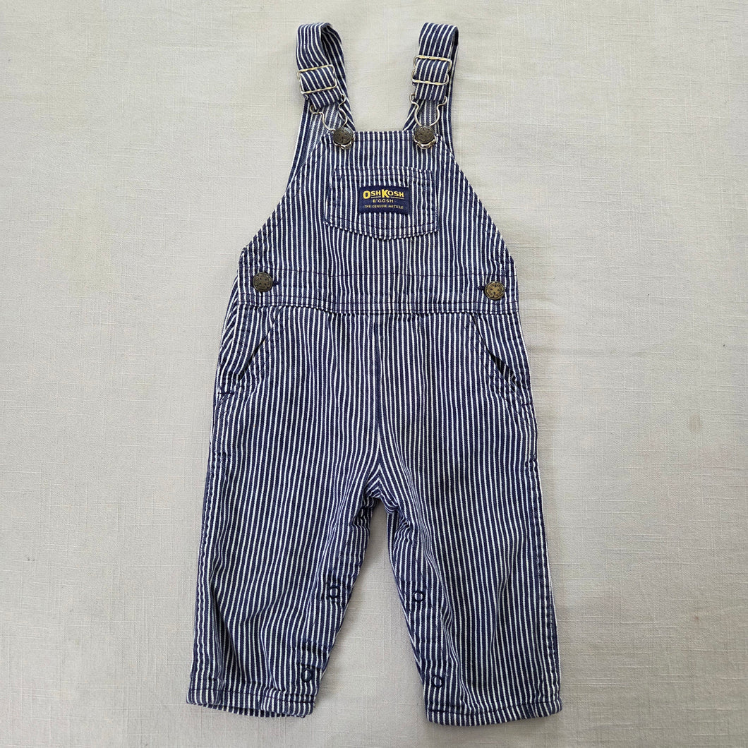 Vintage Oshkosh Engineer Striped Overalls 9-12 months