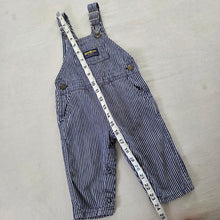 Load image into Gallery viewer, Vintage Oshkosh Engineer Striped Overalls 9-12 months
